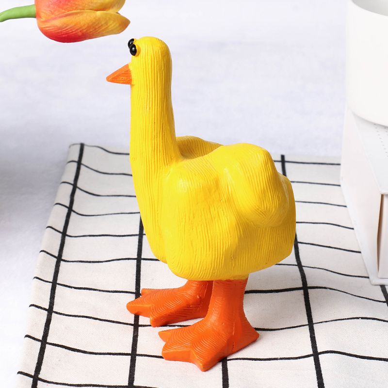 Birthday,Personalized,Friendship Gifts,Middle Finger Duck Desktop Mini Ornament - Creative Resin Crafts